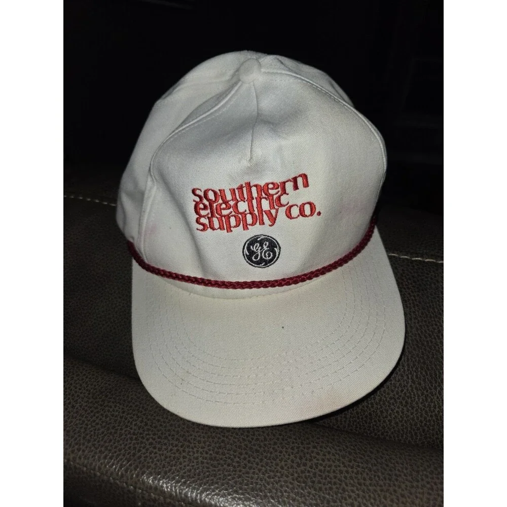 Vintage Southern Supply Co GE Trucker Hat Cap Snapback General Electric Logo